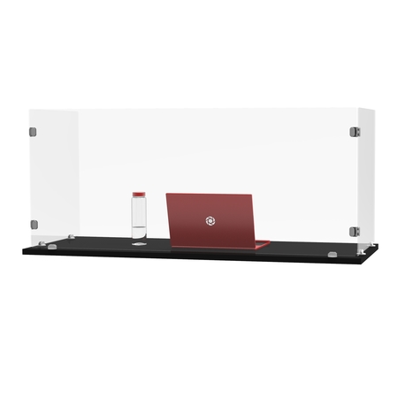 LUXOR RECLAIM® Trifold Acrylic Desk Shield, 58" x 24" Freestanding, Clear DIV3P-582024C